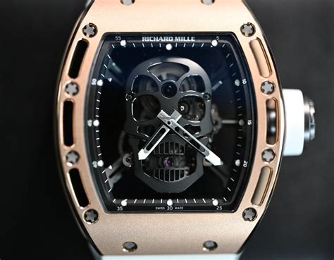 richard mille skull rose gold|rm 052 skull price.